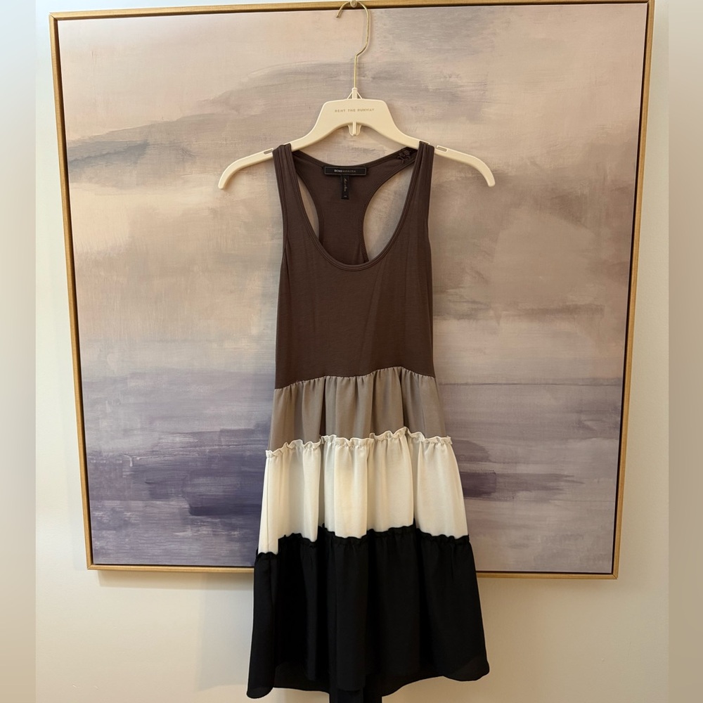 Women’s Racerback Neutral Sleeveless Layered Tank Sun Dress
